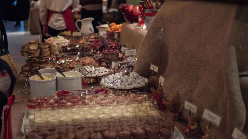 the dessert table